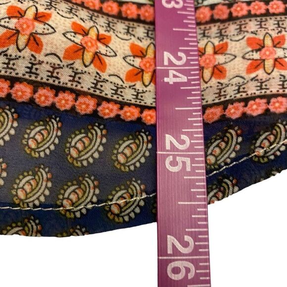 Fig and Flower Boho Twee Floral Lace Top 3/4 Bell Sleeves Sz M - Picture 13 of 13